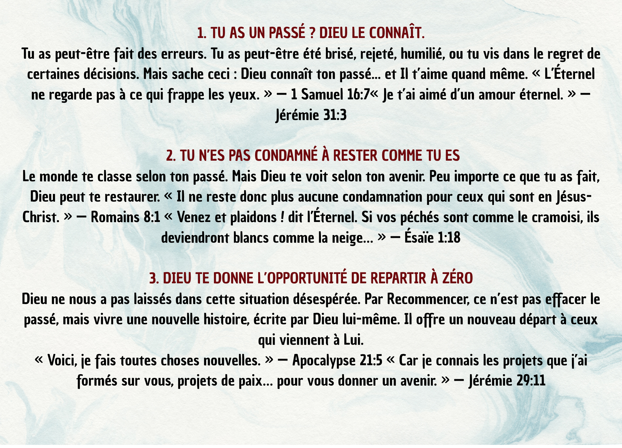 Tu peux recommencer à zéro - 2